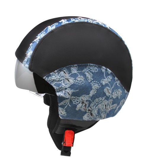 Casco denim nero